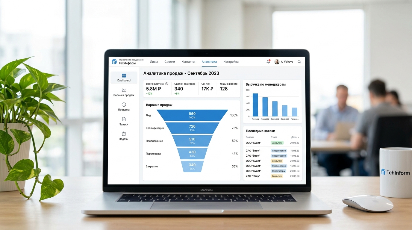 Обзор CRM панели